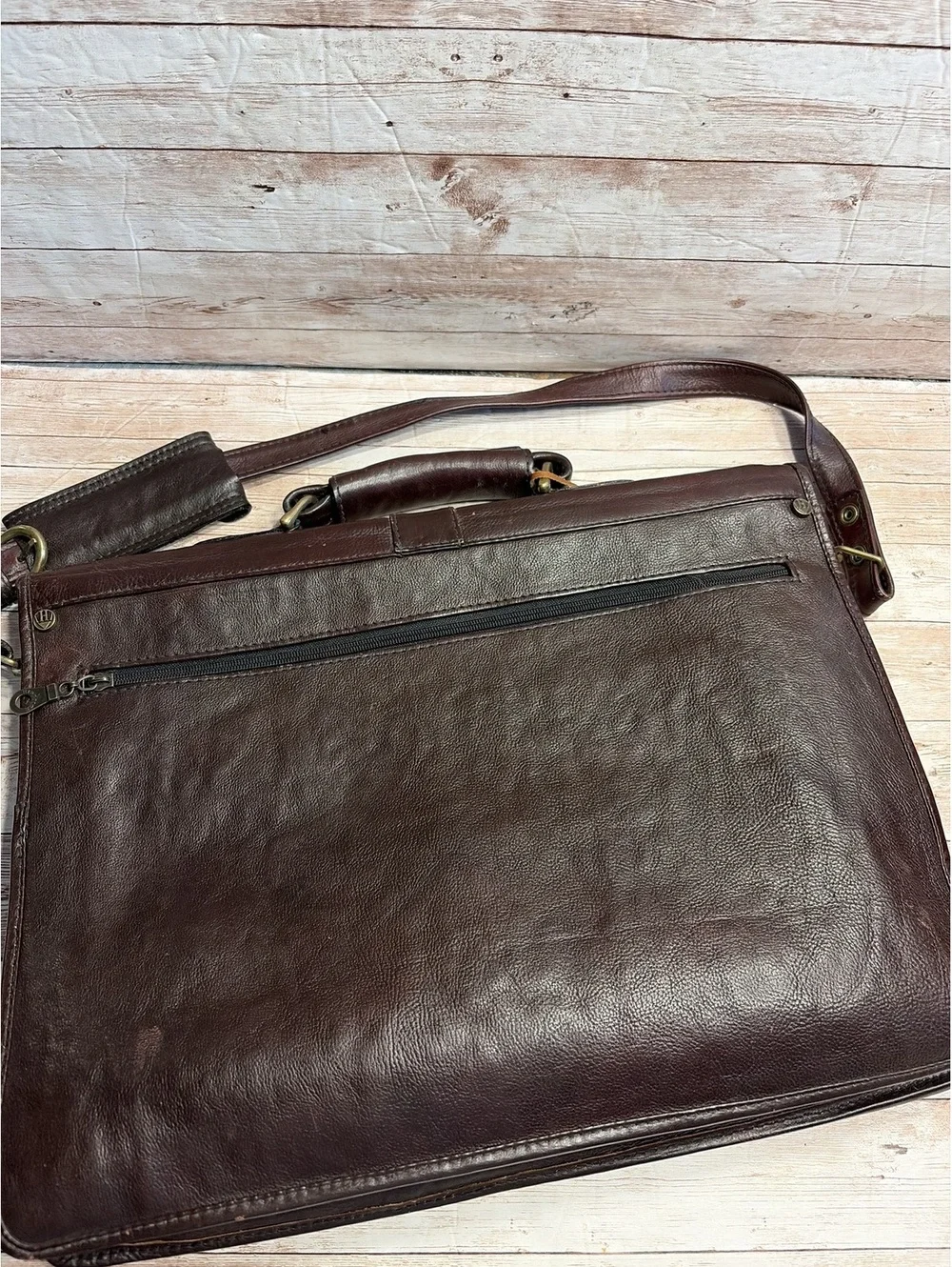Vintage Hidesign Deep Brown Briefcase Satchel